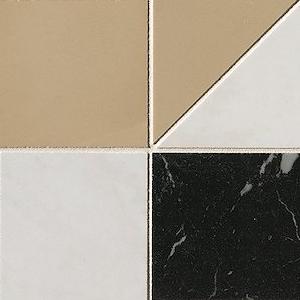 CALACATTA DELICATO/ONICE MIELE/NERO ELEGANTE DECO MOSAICO